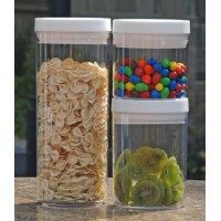 set of 3pcs round plastic canister new lid