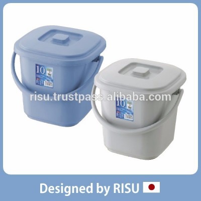 Various square plastic bucket with handle for home & commercial use with various sizes