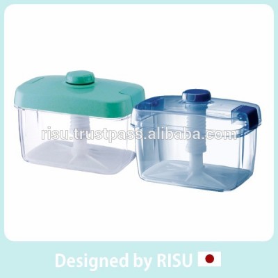 Portable and Delicious plastic storage container pickle container with screw pressure type made in Japan